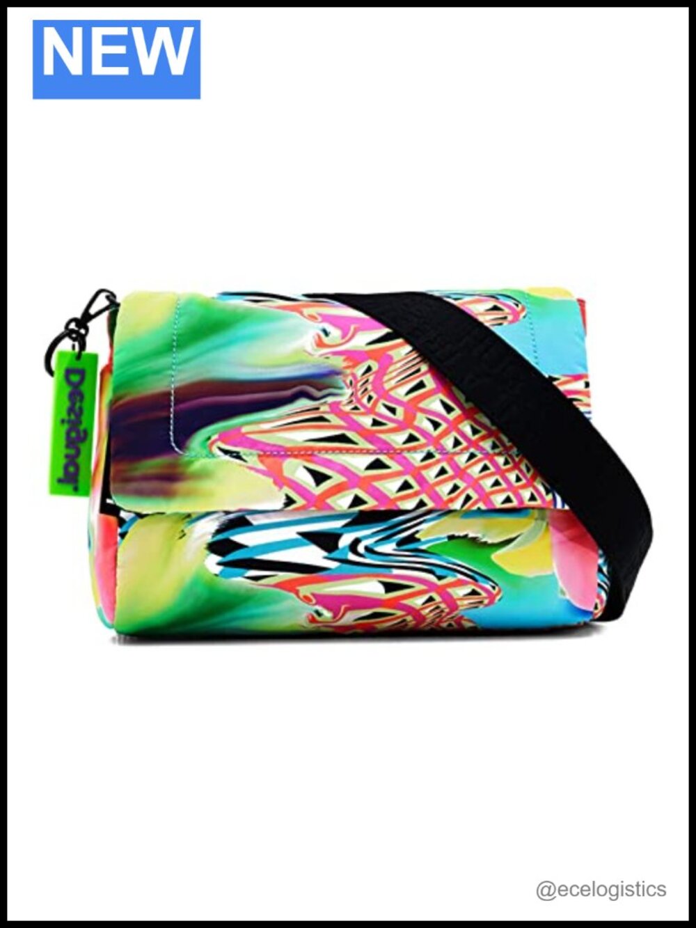 Desigual Nylon Crossbody Bag with Psychedelic Print